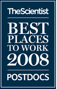 Best Place to Work for Postdocs, 2008